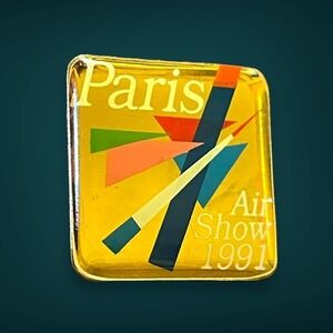 Vintage Paris Air Show 1991 Enamel Lapel Pin